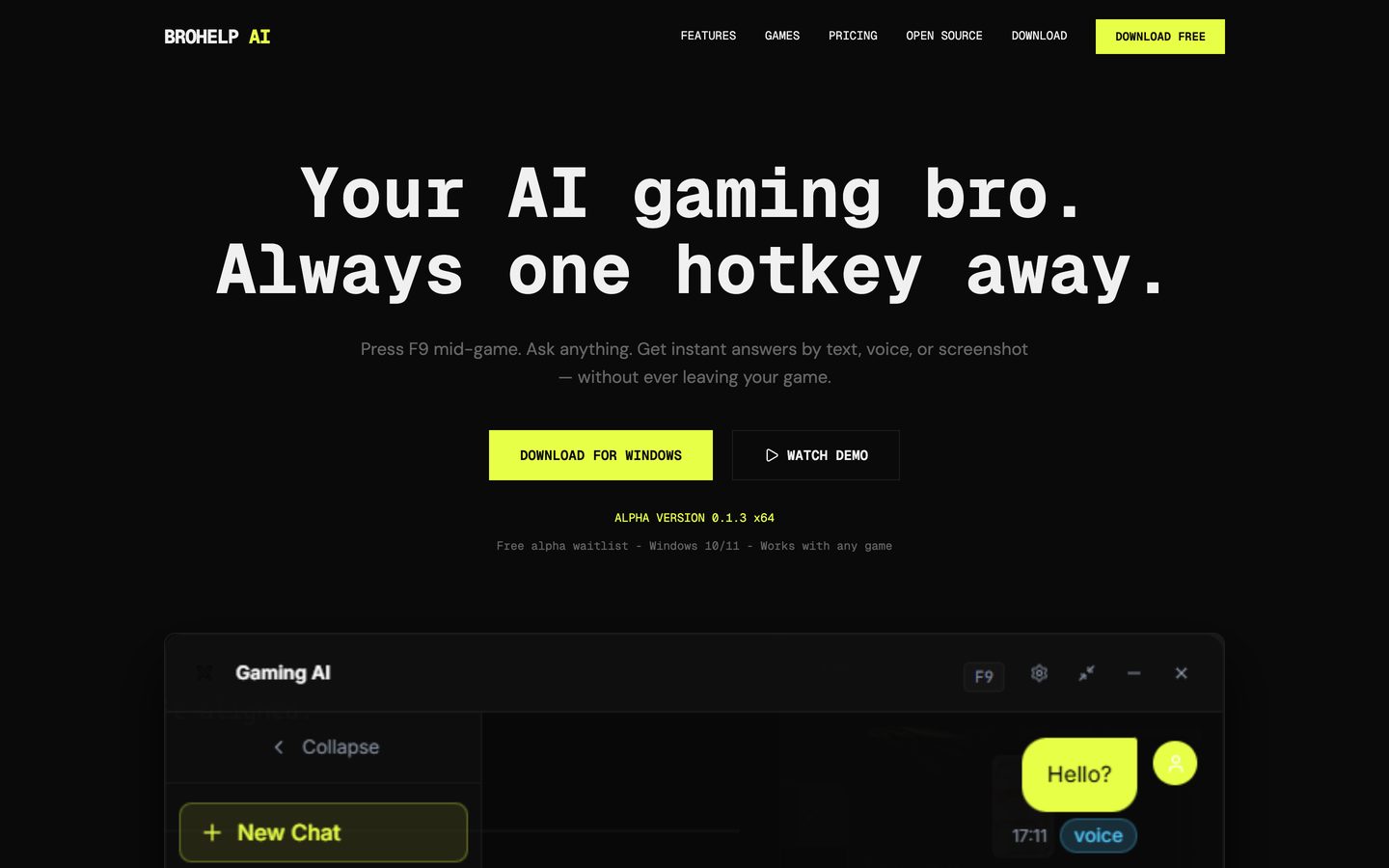 BroHelp product interface