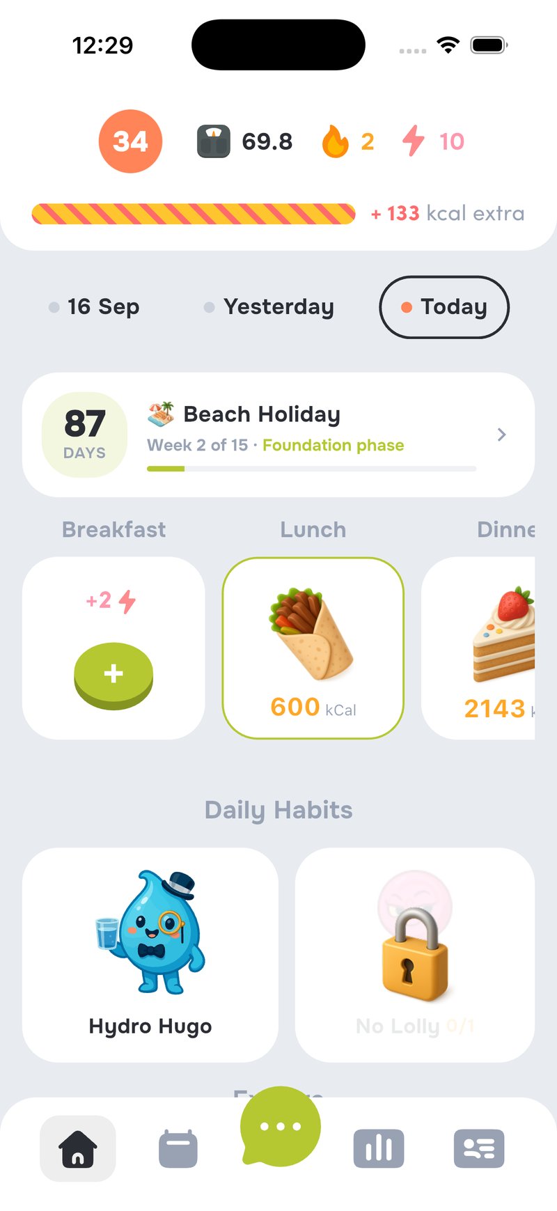 EatingAI app interface