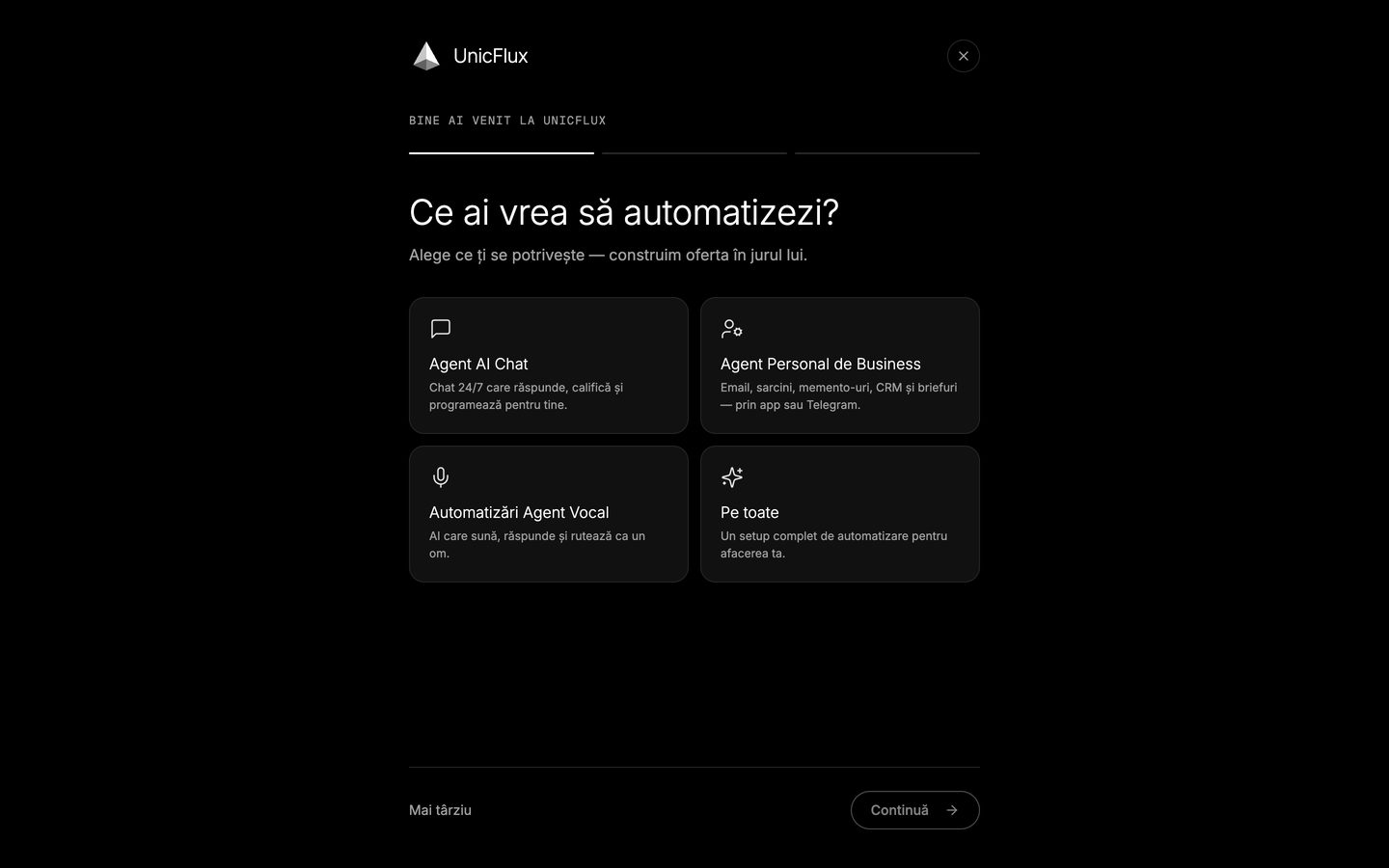 unicflux product interface